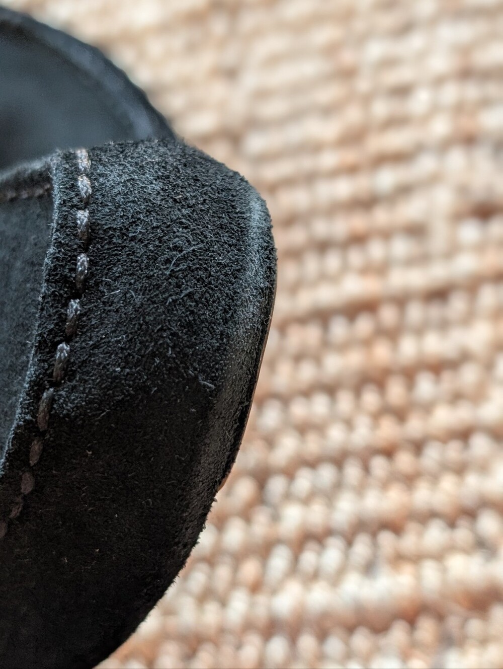 UGG Black Suede Slip-On Loafers - Picture 7 of 12